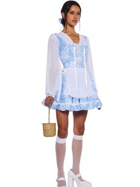 esmeralda green dress Sugar Thrillz Lace Up Mini Dress main image 1
